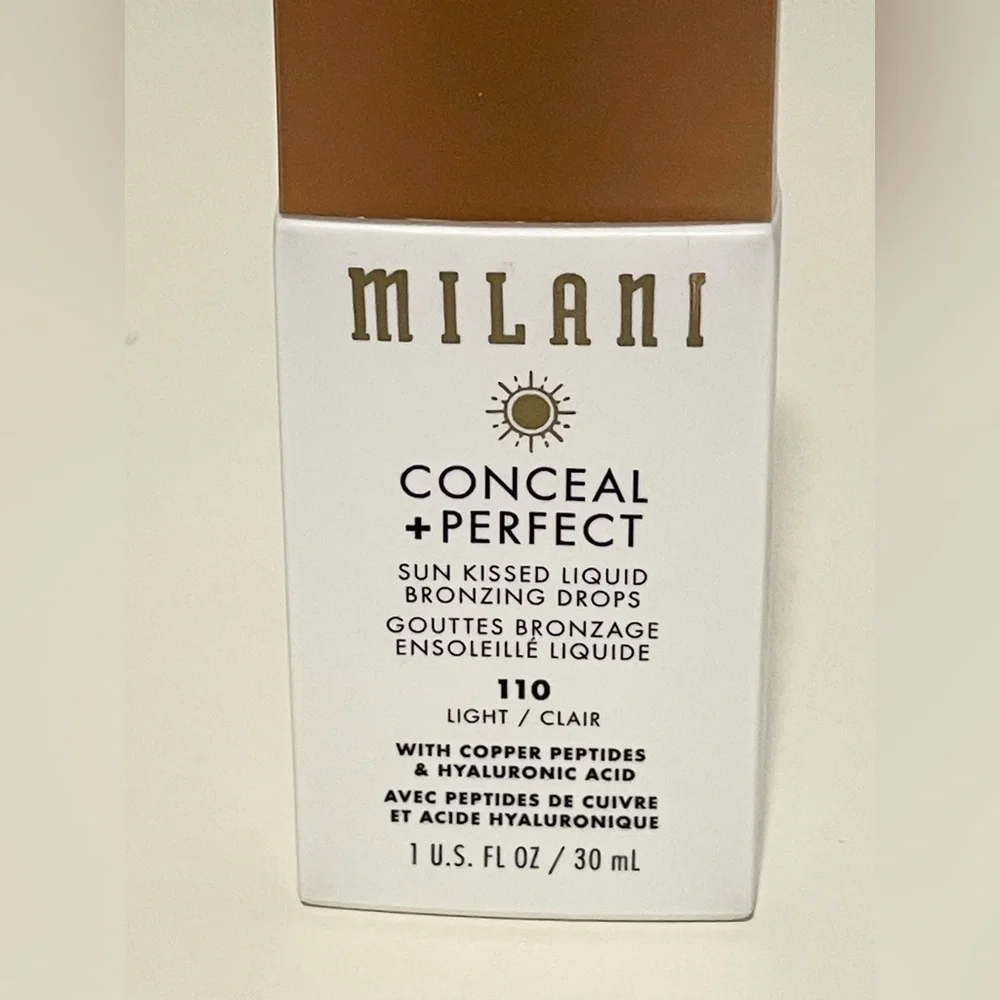 Milani Conceal + Perfect Sun Kissed Liquid Bronzing Drops Shade 110 Light